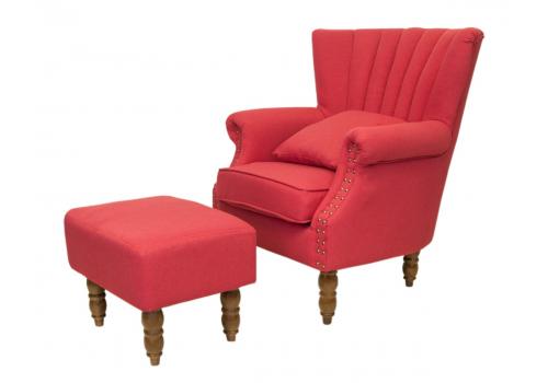  Кресло с пуфом Lab red, фото 1 