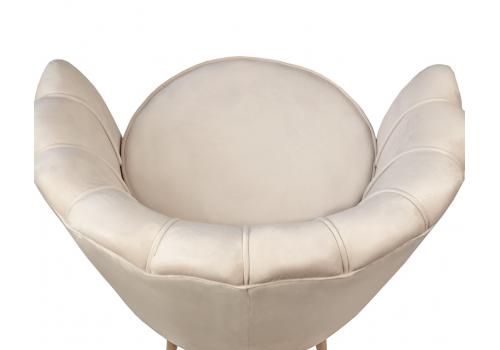  Дизайнерское кресло ракушка бежевое Pearl beige, фото 5 