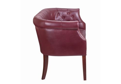  Классический бордовый диван Grace sofa leather, фото 3 
