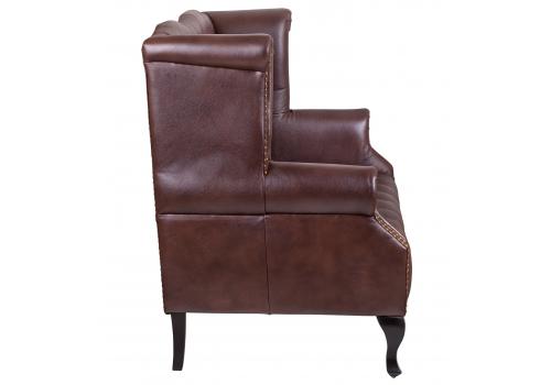  Коричневый кожаный диван Royal sofa brown, фото 3 