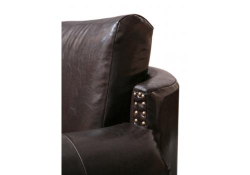  Коричневый трехместный диван из кожи Toren brown, фото 5 