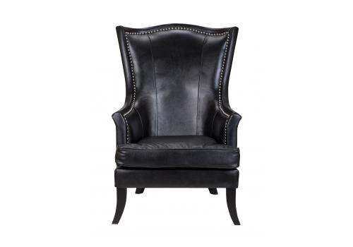  Кожаное кресло Chester black leather, фото 1 