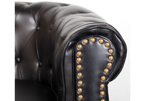  Дизайнерский черный диван из кожзама Karo v2, фото 6 