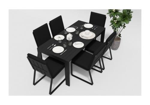  Malia обеденная зона / стол 180 / 6 стульев / подушки черные, фото 5 