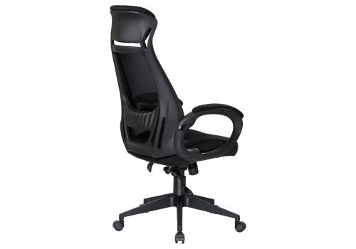  Офисное кресло для руководителей DOBRIN STEVEN BLACK, чёрный пластик, чёрная ткань, фото 4 