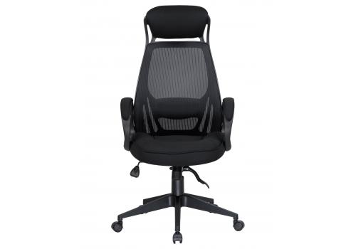  Офисное кресло для руководителей DOBRIN STEVEN BLACK, чёрный пластик, чёрная ткань, фото 6 