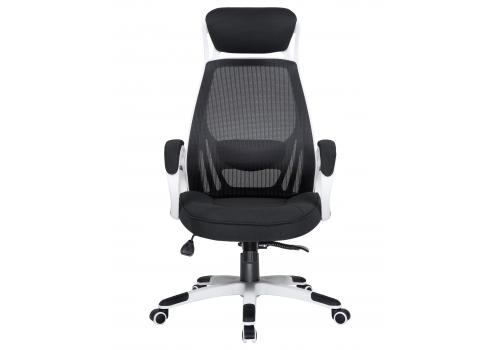  Офисное кресло для руководителей DOBRIN STEVEN WHITE, белый пластик, чёрная ткань, фото 6 