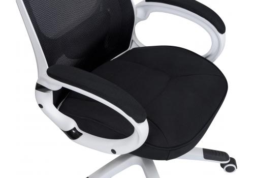  Офисное кресло для руководителей DOBRIN STEVEN WHITE, белый пластик, чёрная ткань, фото 7 