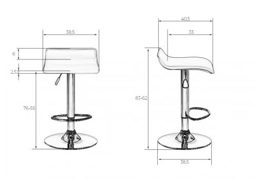  Стул барный DOBRIN TOMMY, белый, фото 7 