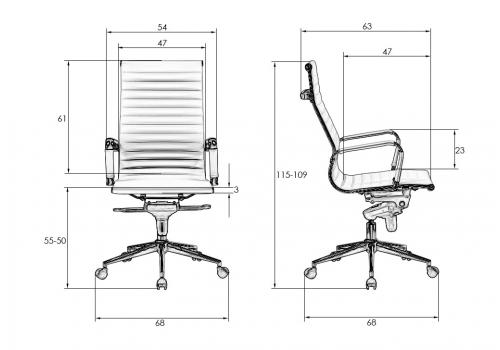  Офисное кресло для руководителей DOBRIN CLARK, белый, фото 13 