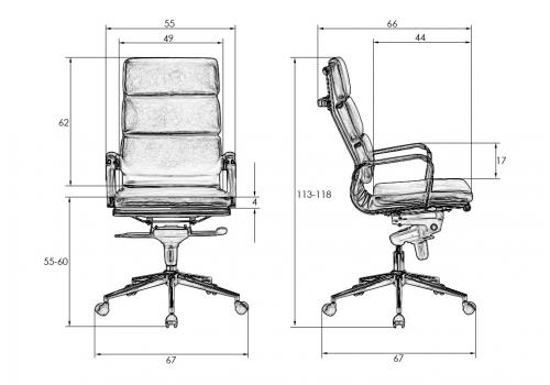  Офисное кресло для руководителей DOBRIN ARNOLD, коричневый, фото 13 
