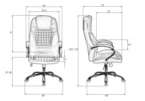  Офисное кресло для руководителей DOBRIN CHESTER, чёрный, фото 8 