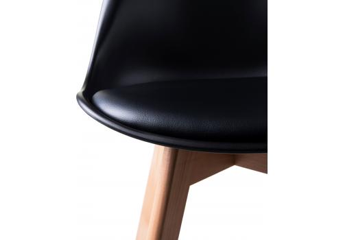  Стул обеденный DOBRIN JERRY SOFT, ножки светлый бук, цвет сиденья чёрный (B-03), фото 7 