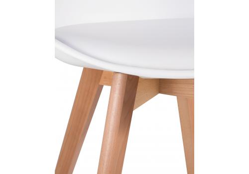  Стул обеденный DOBRIN JERRY SOFT, ножки светлый бук, цвет сиденья белый (W-02), фото 8 