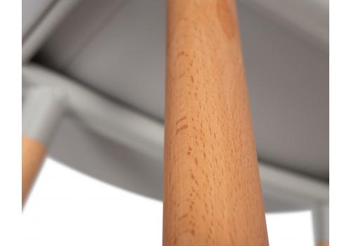  Стул обеденный DOBRIN ALIEN, ножки светлый бук, цвет светло-серый (GR-01), фото 10 