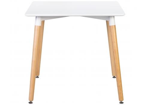  Стол обеденный DOBRIN SERRA, ножки светлый бук, столешница белая, фото 2 