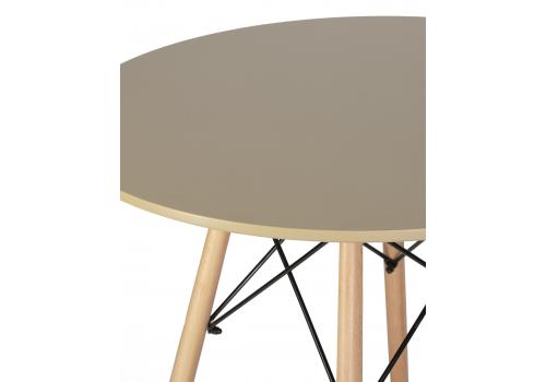  Стол обеденный DOBRIN CHELSEA`80, ножки светлый бук, столешница бежевая, фото 5 