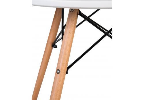  Стол журнальный DOBRIN SHELLEY, ножки светлый бук, цвет белый, фото 4 
