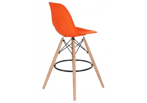  Стул барный DOBRIN DSW BAR, ножки светлый бук, цвет сиденья оранжевый (O-02), фото 4 