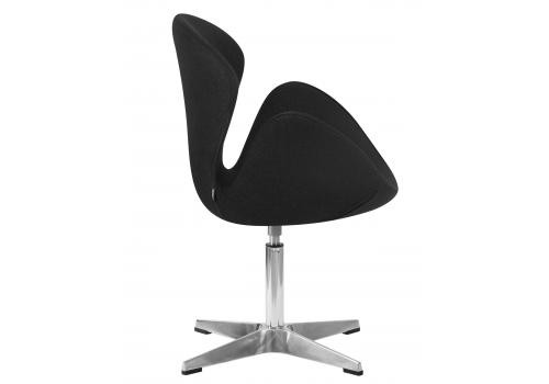  Кресло дизайнерское DOBRIN SWAN, черная ткань AF9, алюминиевое основание, фото 2 