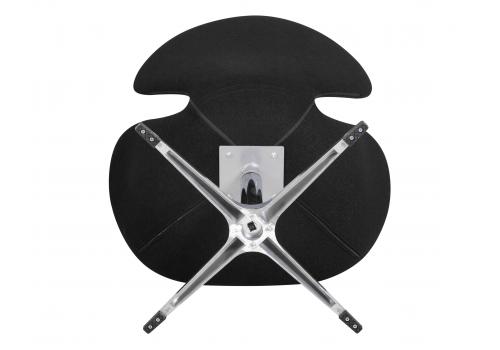  Кресло дизайнерское DOBRIN SWAN, черная ткань AF9, алюминиевое основание, фото 6 