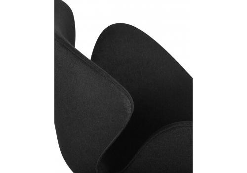 Кресло дизайнерское DOBRIN SWAN, черная ткань AF9, алюминиевое основание, фото 7 