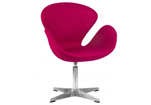  Кресло дизайнерское DOBRIN SWAN, бордо ткань AF5, алюминиевое основание, фото 1 