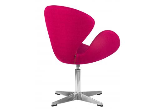  Кресло дизайнерское DOBRIN SWAN, бордо ткань AF5, алюминиевое основание, фото 4 