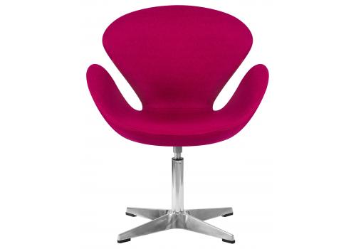  Кресло дизайнерское DOBRIN SWAN, бордо ткань AF5, алюминиевое основание, фото 6 