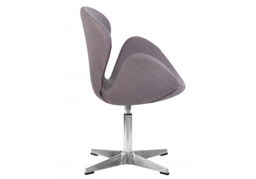  Кресло дизайнерское DOBRIN SWAN, серая ткань IF11, алюминиевое основание, фото 2 