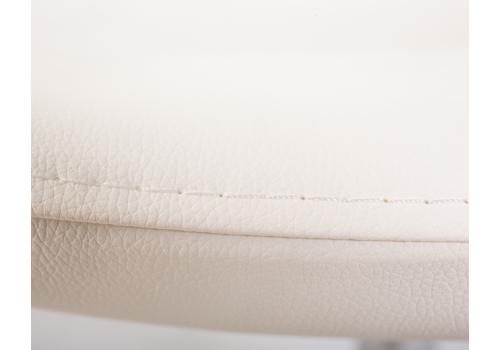 Кресло дизайнерское DOBRIN SWAN, белый кожзам P23, алюминиевое основание, фото 9 