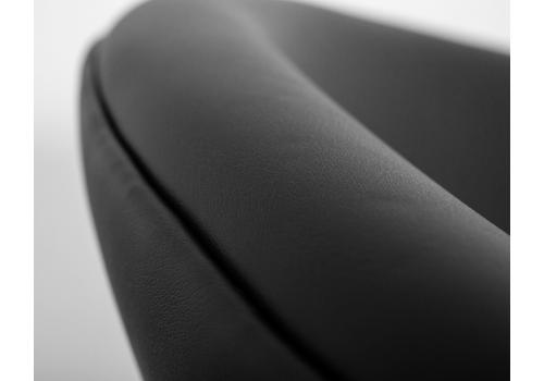  Кресло дизайнерское DOBRIN EMILY, черный винил YP16, хромированная сталь, фото 10 