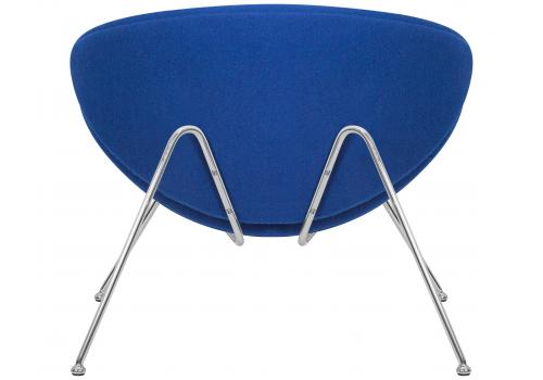  Кресло дизайнерское DOBRIN EMILY, синяя ткань AF6, хромированная сталь, фото 5 
