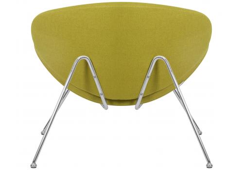  Кресло дизайнерское DOBRIN EMILY, светло-зеленая ткань AF3, хромированная сталь, фото 5 