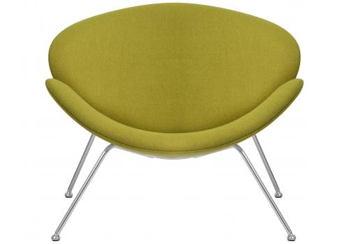  Кресло дизайнерское DOBRIN EMILY, светло-зеленая ткань AF3, хромированная сталь, фото 6 