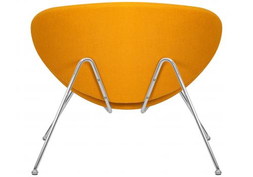  Кресло дизайнерское DOBRIN EMILY, желтая ткань AF13, хромированная сталь, фото 5 