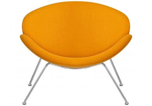  Кресло дизайнерское DOBRIN EMILY, желтая ткань AF13, хромированная сталь, фото 6 