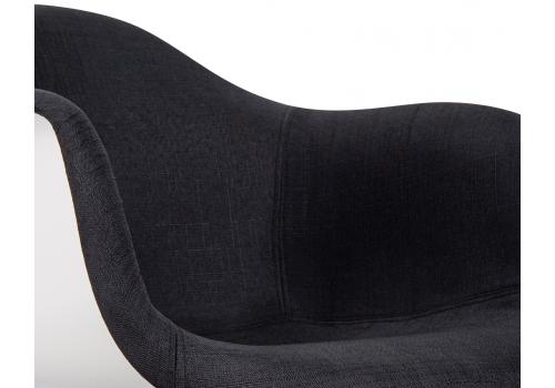  Стул обеденный DOBRIN DAW ROSS, ножки светлый бук, сиденье 012 белый пластик, чёрная ткань, фото 9 