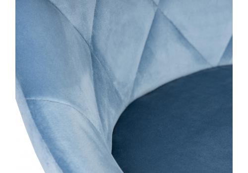  Стул барный DOBRIN LOGAN BLACK, пудрово-голубой велюр (MJ9-74), фото 8 