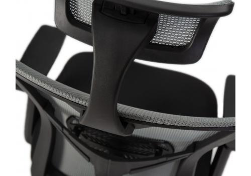  Офисное кресло для персонала DOBRIN NIXON, чёрный, серая сетка, фото 10 