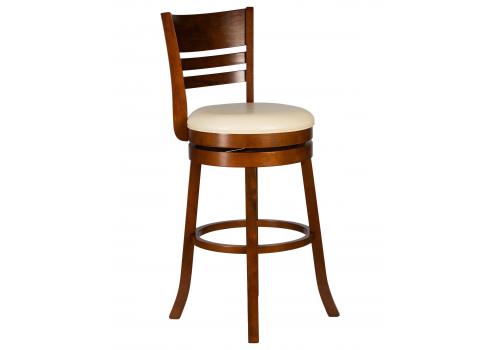  Вращающийся полубарный стул DOBRIN WILLIAM COUNTER, шоколад, кремовый, фото 1 