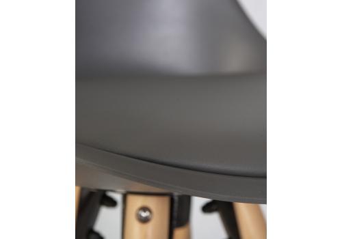  Стул полубарный DOBRIN RONNI, ножки светлый бук, тёмно-серый (GR-04), фото 9 