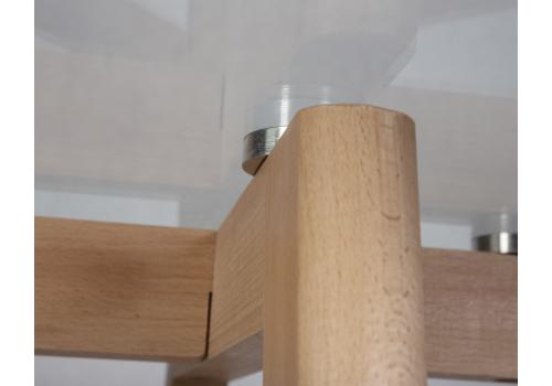  Стол обеденный DOBRIN HENRY`90 GLASS, столешница стекло, деревянное основание, фото 7 