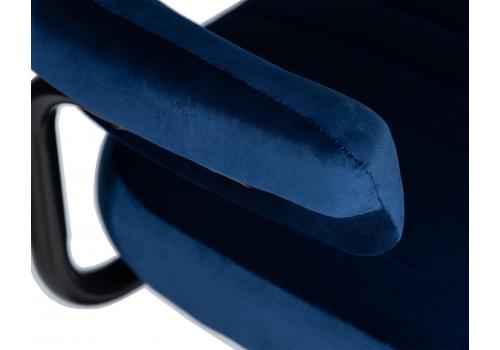  Стул барный DOBRIN CHARLY BLACK, синий велюр (MJ9-117), фото 8 
