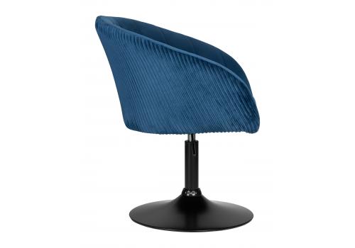  Кресло дизайнерское DOBRIN EDISON BLACK, синий велюр (1922-20), фото 3 