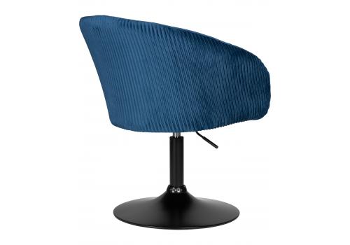  Кресло дизайнерское DOBRIN EDISON BLACK, синий велюр (1922-20), фото 4 