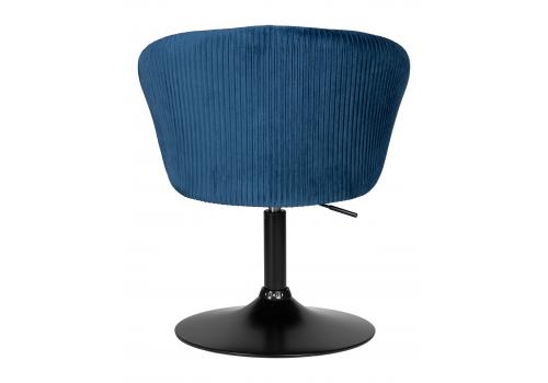  Кресло дизайнерское DOBRIN EDISON BLACK, синий велюр (1922-20), фото 5 