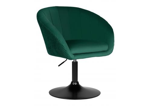  Кресло дизайнерское DOBRIN EDISON BLACK, зеленый велюр (1922-9), фото 1 