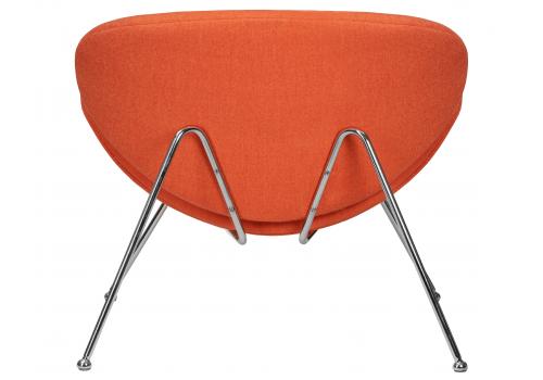  Кресло дизайнерское DOBRIN EMILY, оранжевая ткань AF, хромированная сталь, фото 5 