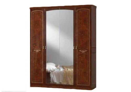 Ирина Шкаф 4-х дверный с зеркалами без короны, фото 1 